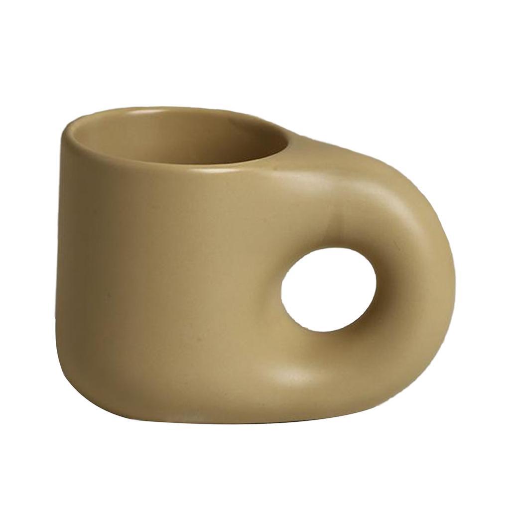 Ceramic Mug  Handle Coffee Mug Tea Cup Microwave and Safe Brown 320ml