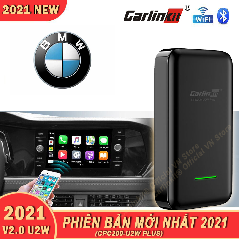 Carlinkit 2.0 U2W Plus 2021 - Apple Carplay không dây cho xe BMW màn hình nguyên bản