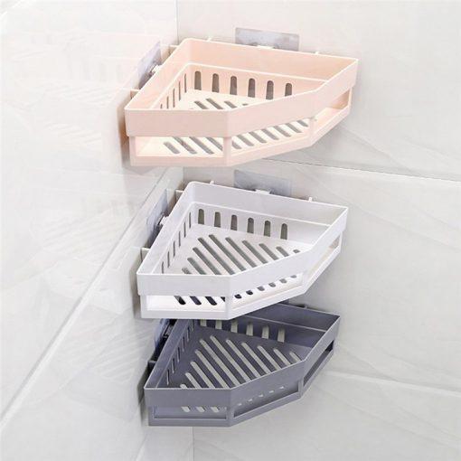 Kệ Nhà Tắm Góc Tường Tam Giác Kệ Nhà Bếp Đựng Gia Vị Dán Tường H239