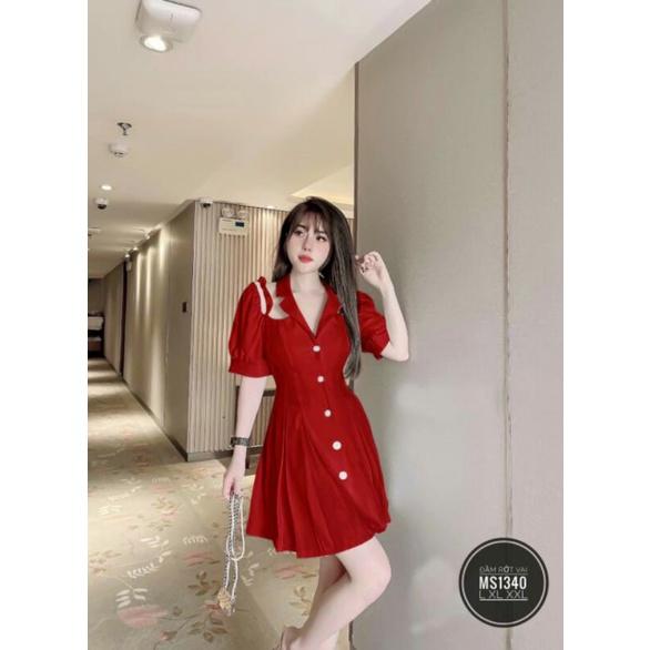 ĐẦM DỰ TIỆC BIG SIZE KHOÉT VAI SANG CHẢNH