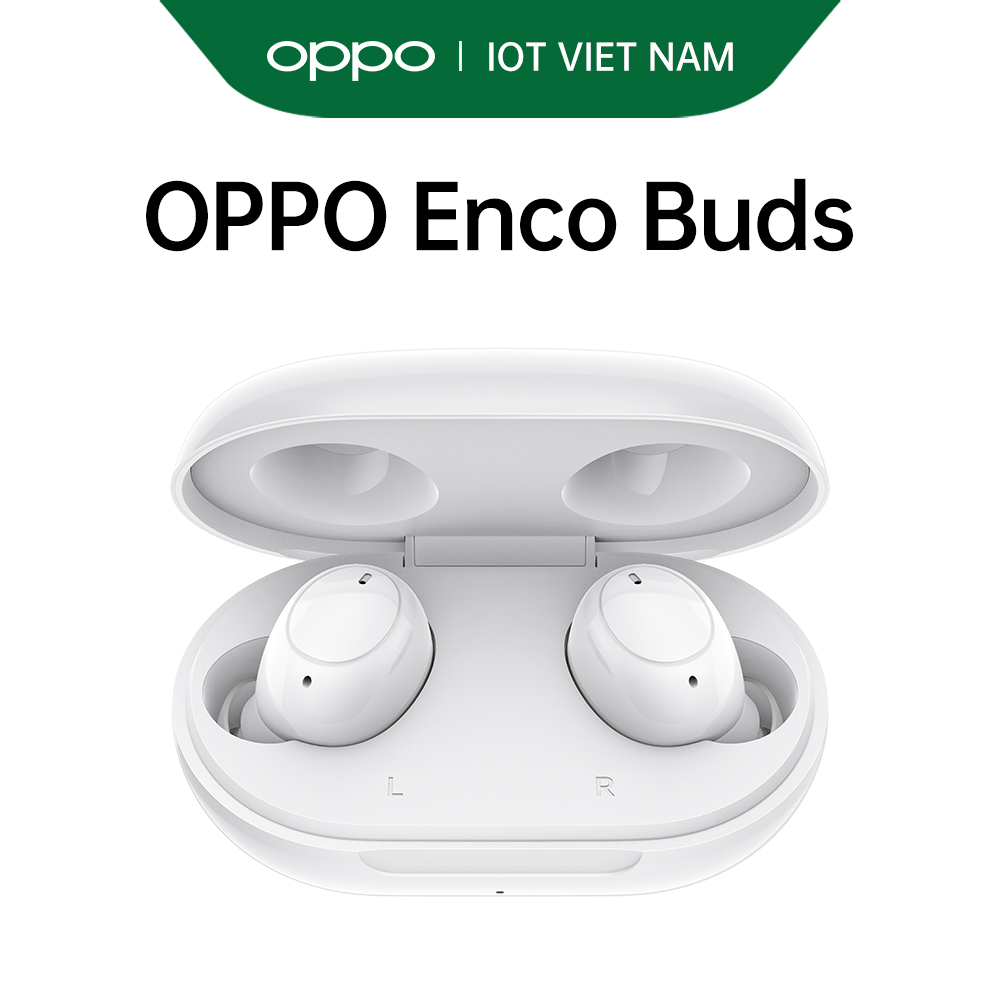 Tai nghe Không Dây True Wireless OPPO Enco Buds | Hàng Chính Hãng - Màu Trắng