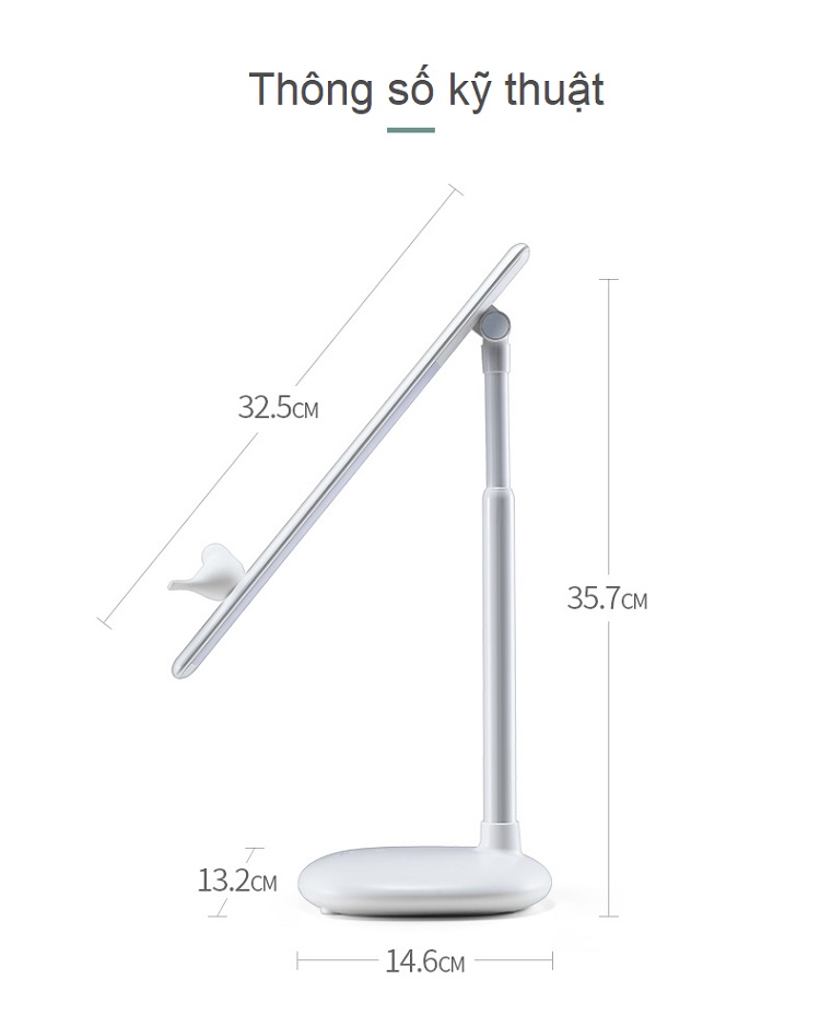 Đèn cảm ứng -Đèn bàn đọc sách báo thông minh cắm cổng USB