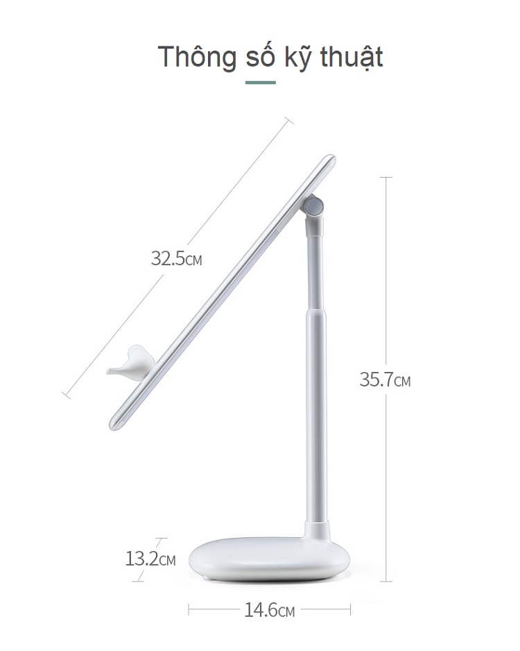 Đèn cảm ứng -Đèn bàn đọc sách báo thông minh cắm cổng USB ( Tặng 3 nút kẹp cao su giữ dây điện- Màu ngẫu nhiên)