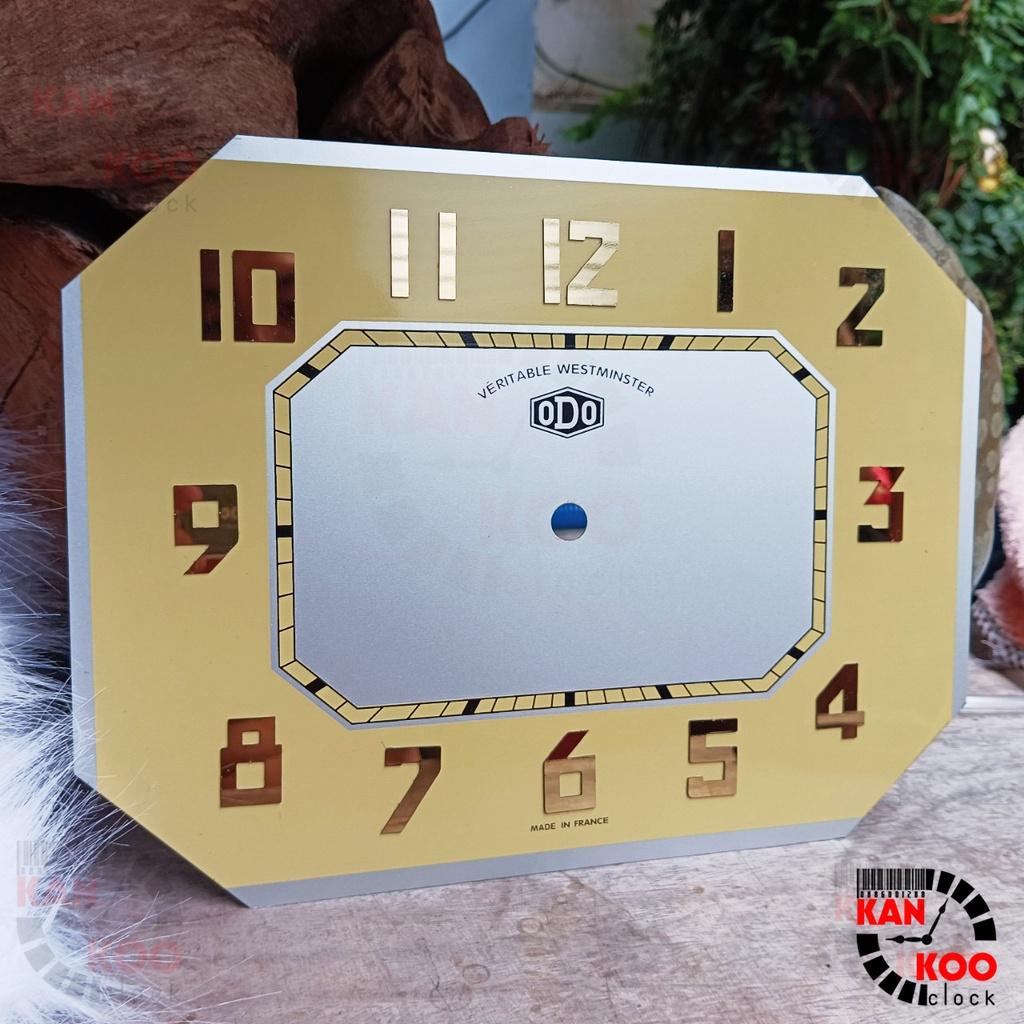 Mặt số nhôm đồng hồ treo tường cổ Odo, mặt bát giác ngang Kankoo Clock bao gồm viền