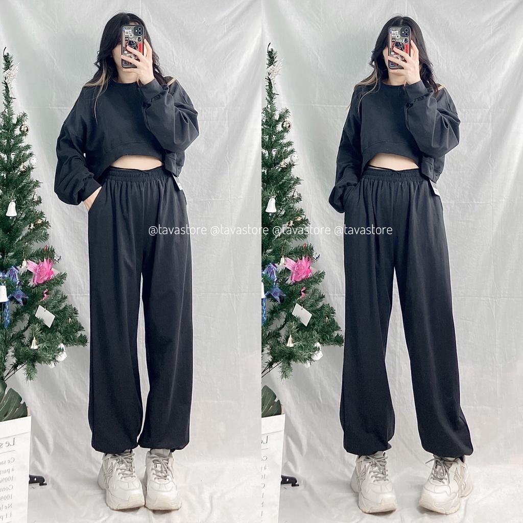 Set croptop quần jogger 2M