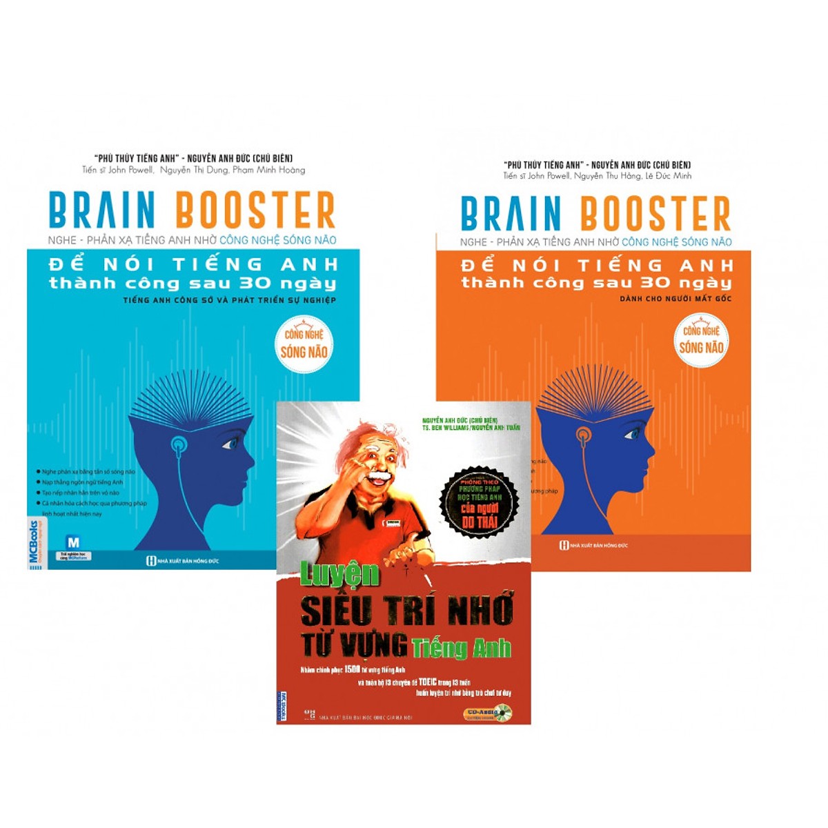 Combo Sách Brain Booster - Nghe - Phản Xạ Tiếng Anh Nhờ Công Nghệ Sóng Não