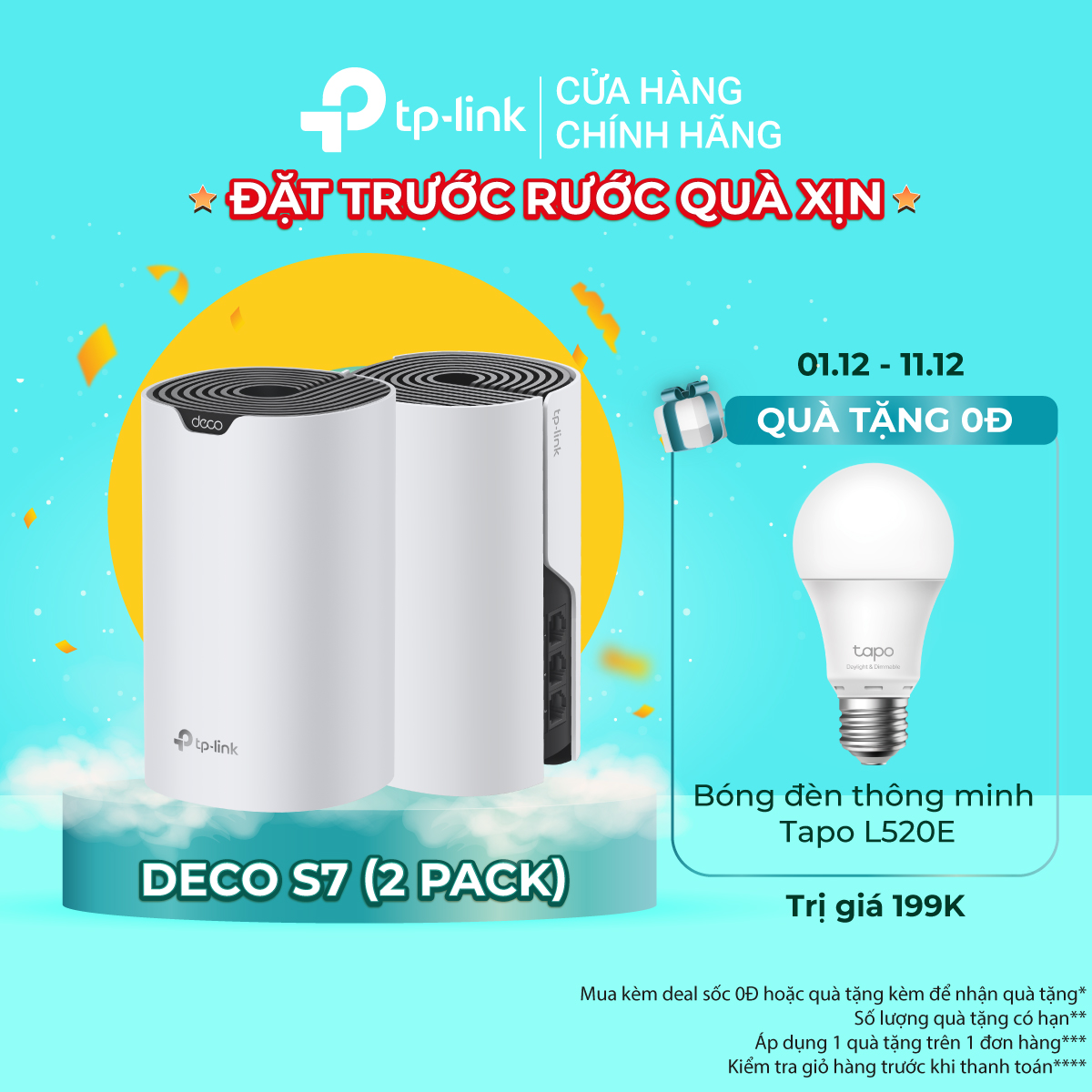 Bộ Phát WiFi Mesh TP-Link Deco S7 Chuẩn AC1900 - Hàng Chính Hãng