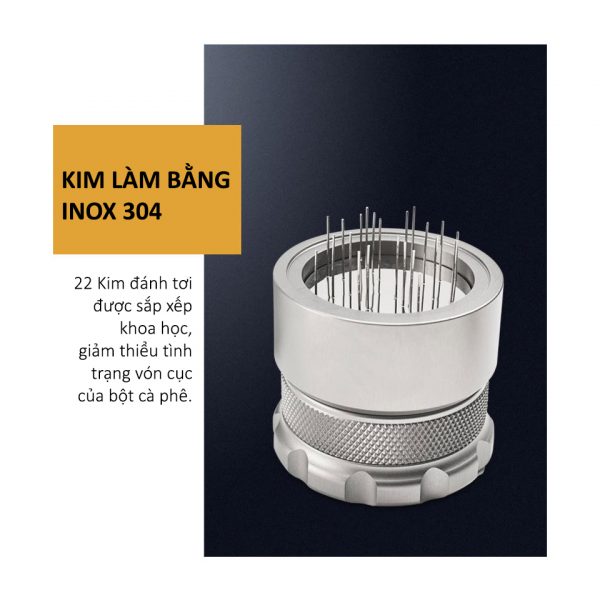 Dụng cụ đánh tơi cà phê chuyên dụng 51mm, 54mm, 58mm