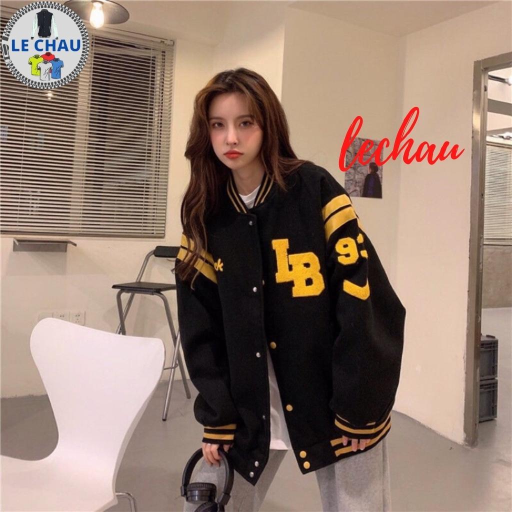 Áo khoác bomber unisex form rộng LB jacket nỉ ulzzang hottrend street style chất lượng giá rẻ - LB Trắng &lt; 60kg