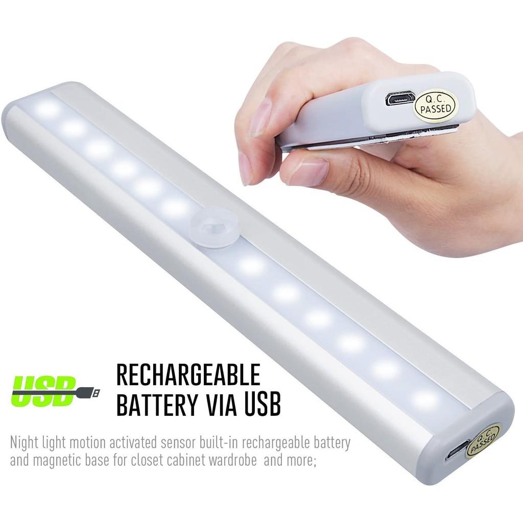 Đèn LED 10 bóng cảm biến chuyển động không dây tiện dụng cho hành lang / cầu thang