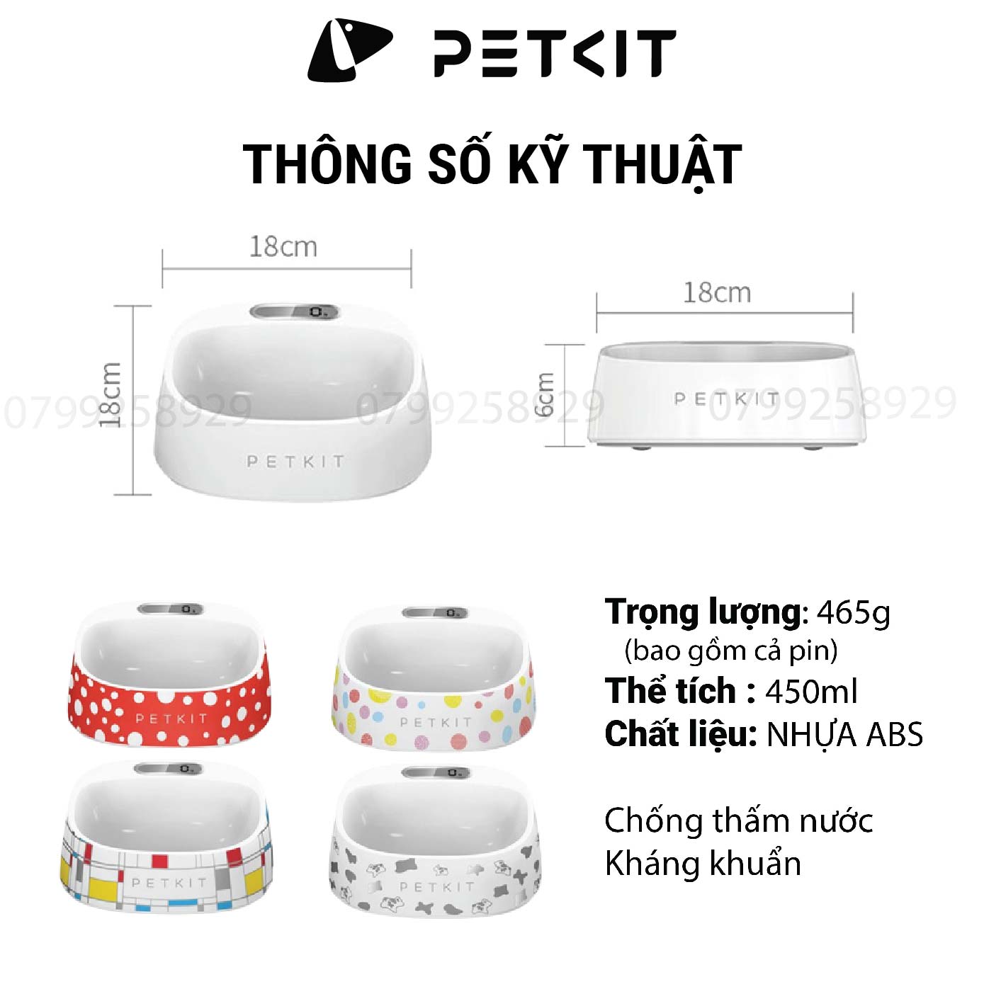 Bát Ăn Thông Minh, Chén Ăn Định Lượng, Cân Thức Ăn Cao Cấp, Kháng Khuẩn Petkit