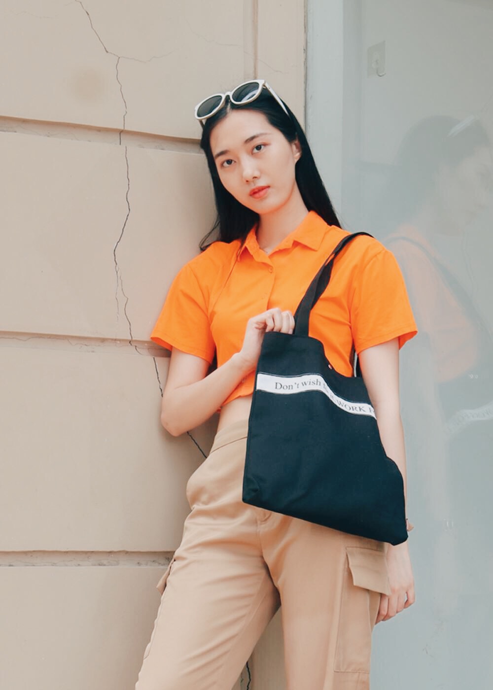 Túi Tote Vải Ginko Unisex Phong Cách Hàn Quốc Dây Chéo (Nhiều Màu) K05 - Tặng 1 Cupholder