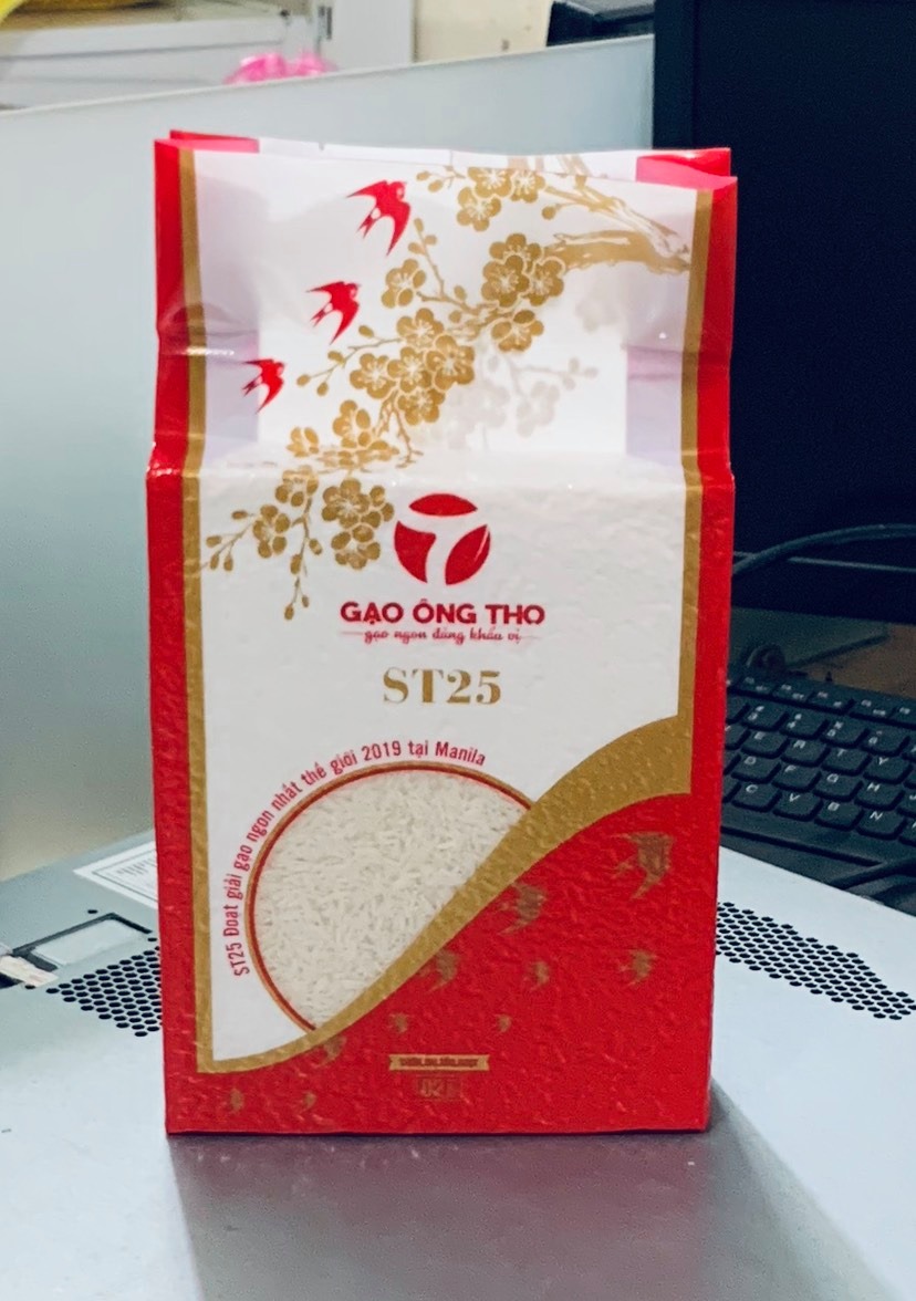 Combo 2 Túi Gạo ST25 2Kg Ông Thọ - Cơm Thơm, Dai, Mềm Dẻo, Vị Ngọt - Đạt giải gạo ngon nhất thết giới 2019 tại Manila