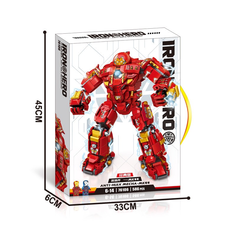 Lắp Ráp Xếp Hình Người Sắt Hulbuster Iron Man 586 chi tiết - Đồ Chơi Trẻ Em