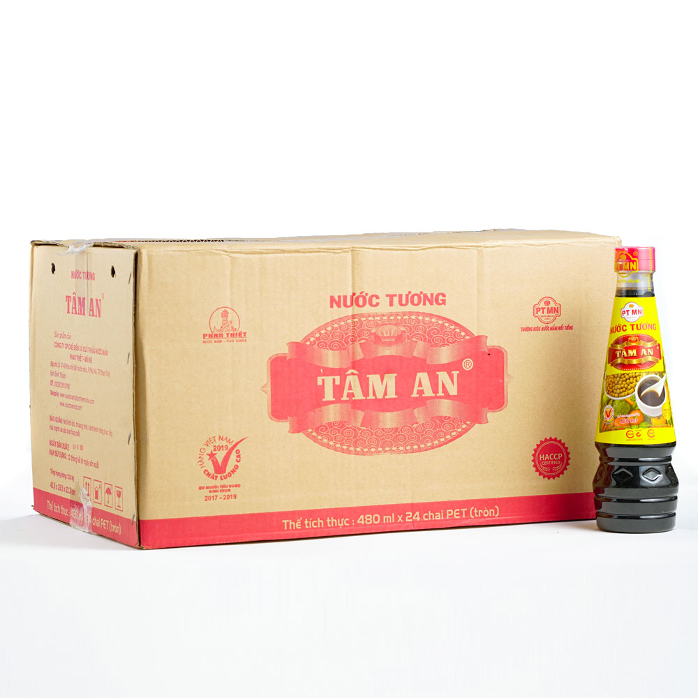 Nước tương Tâm An 480ml PE - Hàng chính hãng