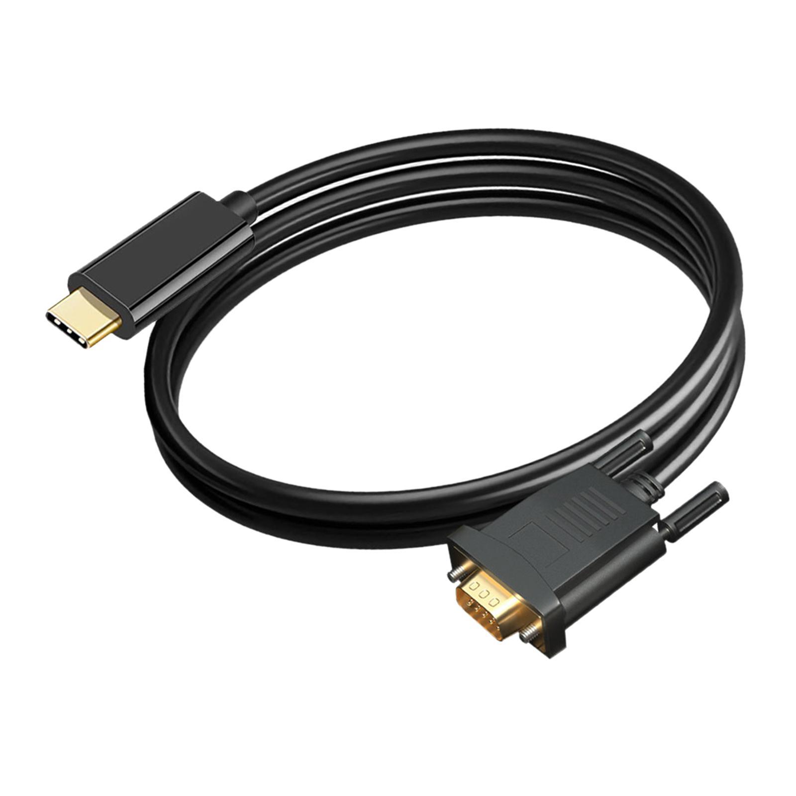 USB C to VGA Adapter Cable 10Gbps 1080P Converter for  Monitors
