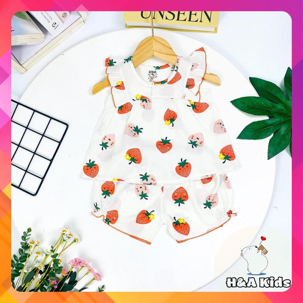 Đồ Bộ Tay Cánh Tiên 2 Dây Nút Ngực Vải Tôn (Tole - Lanh) Mềm - Mịn - Mát Cho Bé Gái 4-13kg Unibaby Store (hình thật)