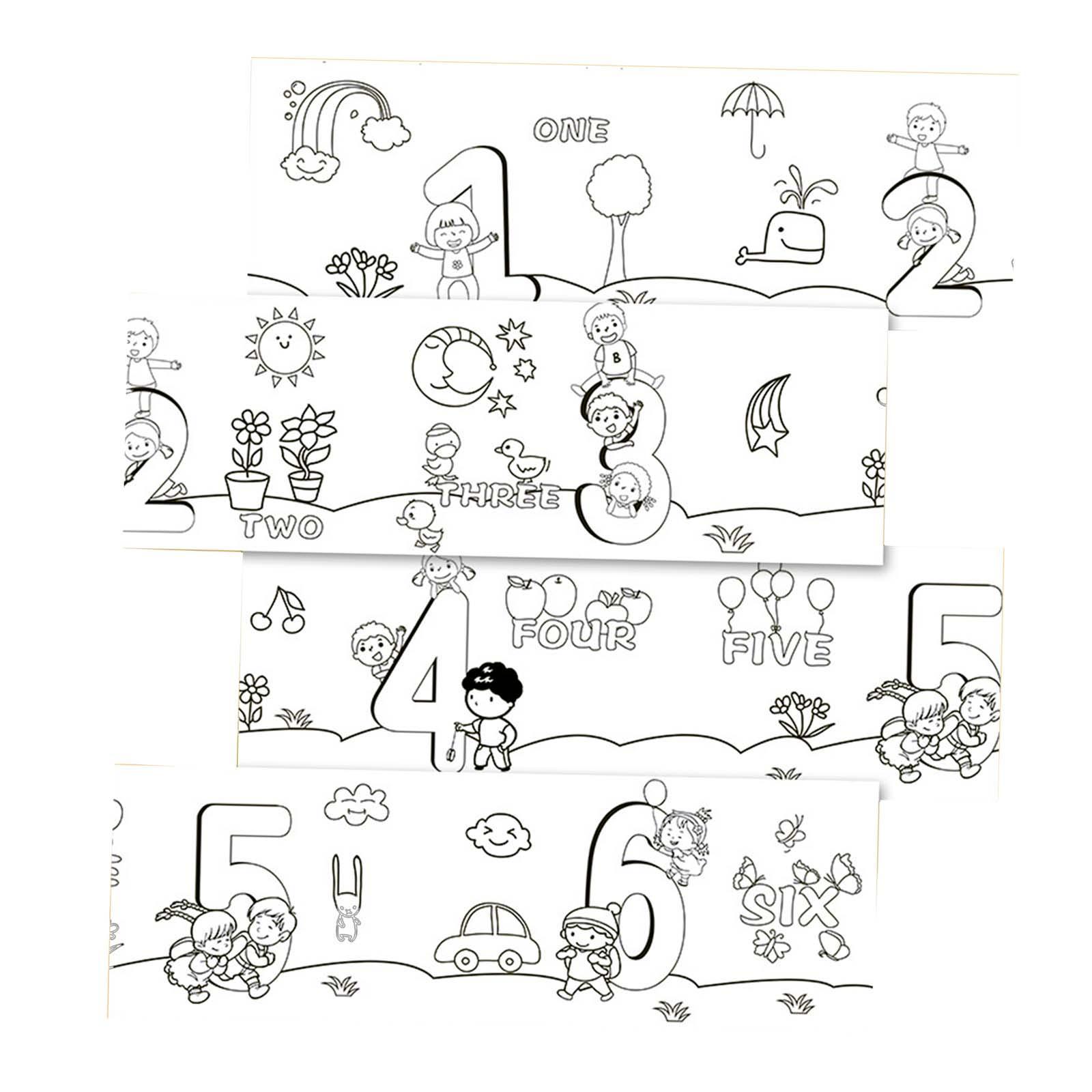 Coloring Stickers Coloring Paper Roll 30Cmx300cm Colorable Early Educational Wall Coloring Stickers