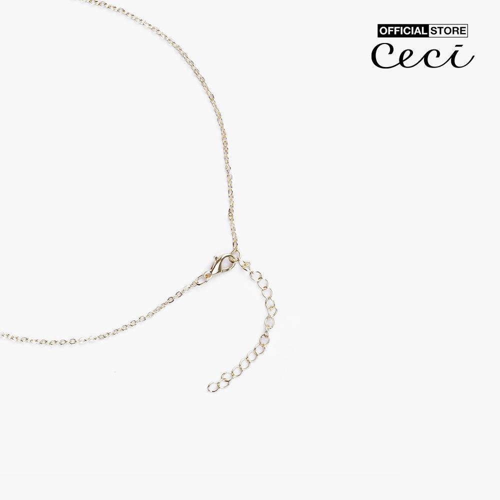 CECI - Dây chuyền nữ sợi mảnh phối mặt chữ Lucky CC4-01000195-27