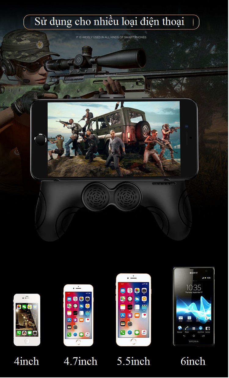 Tay Cầm Điện Thoại Thông Minh Chơi Game Siêu Đỉnh Tích Hợp Loa Bluetooth Và Sạc Pin Dự Phòng CZ.101