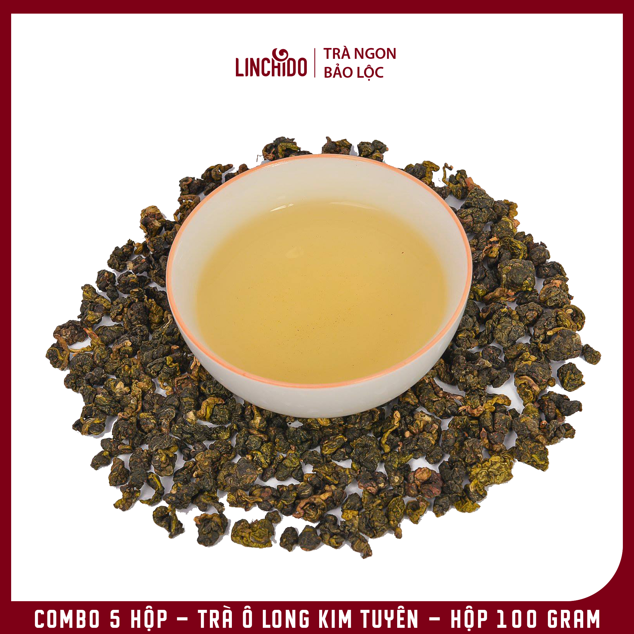 Combo 5 Hộp - Trà Ô Long Kim Tuyên - Hộp 100 Gram