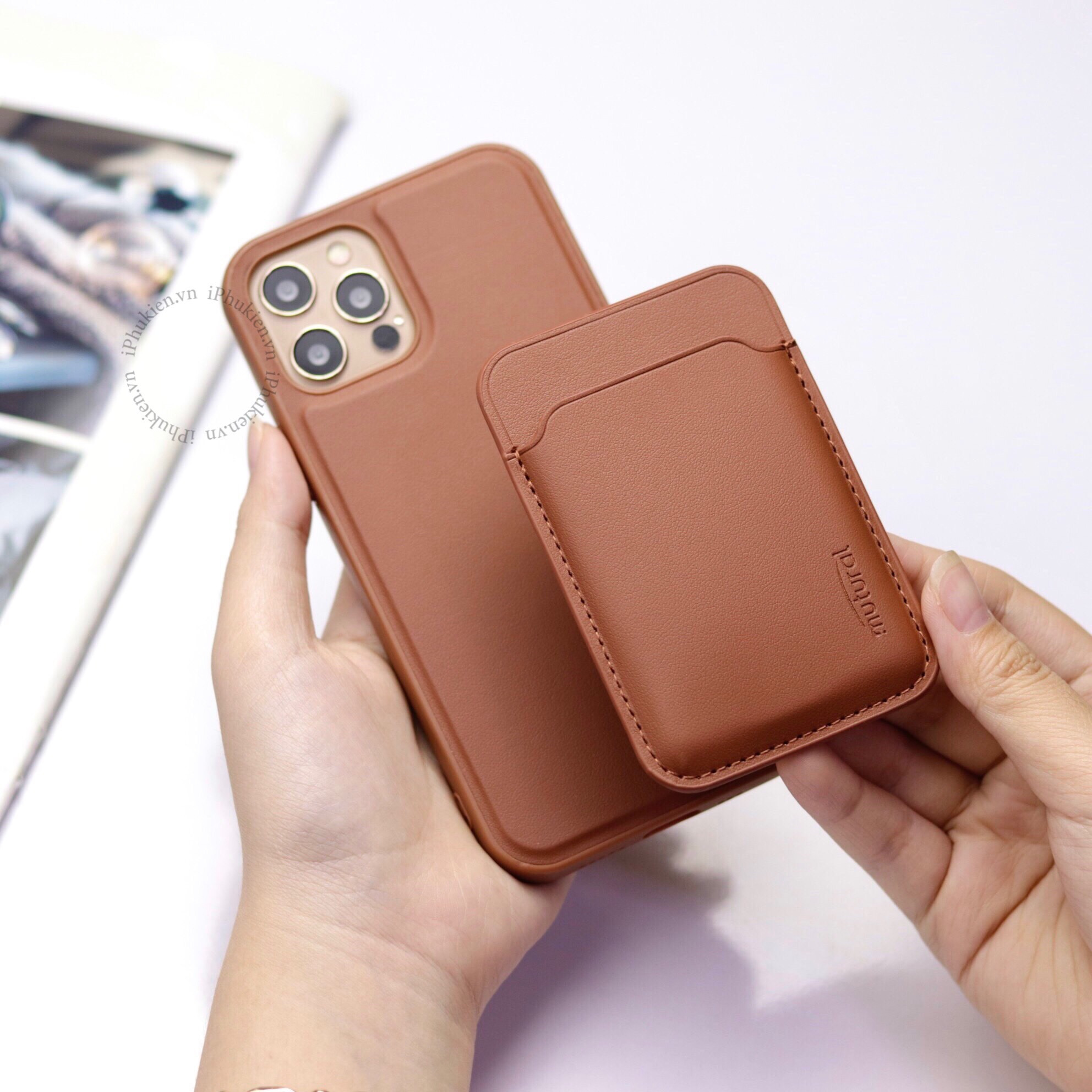 Bao da cao cấp dành cho iPhone 12 Pro Max Leather