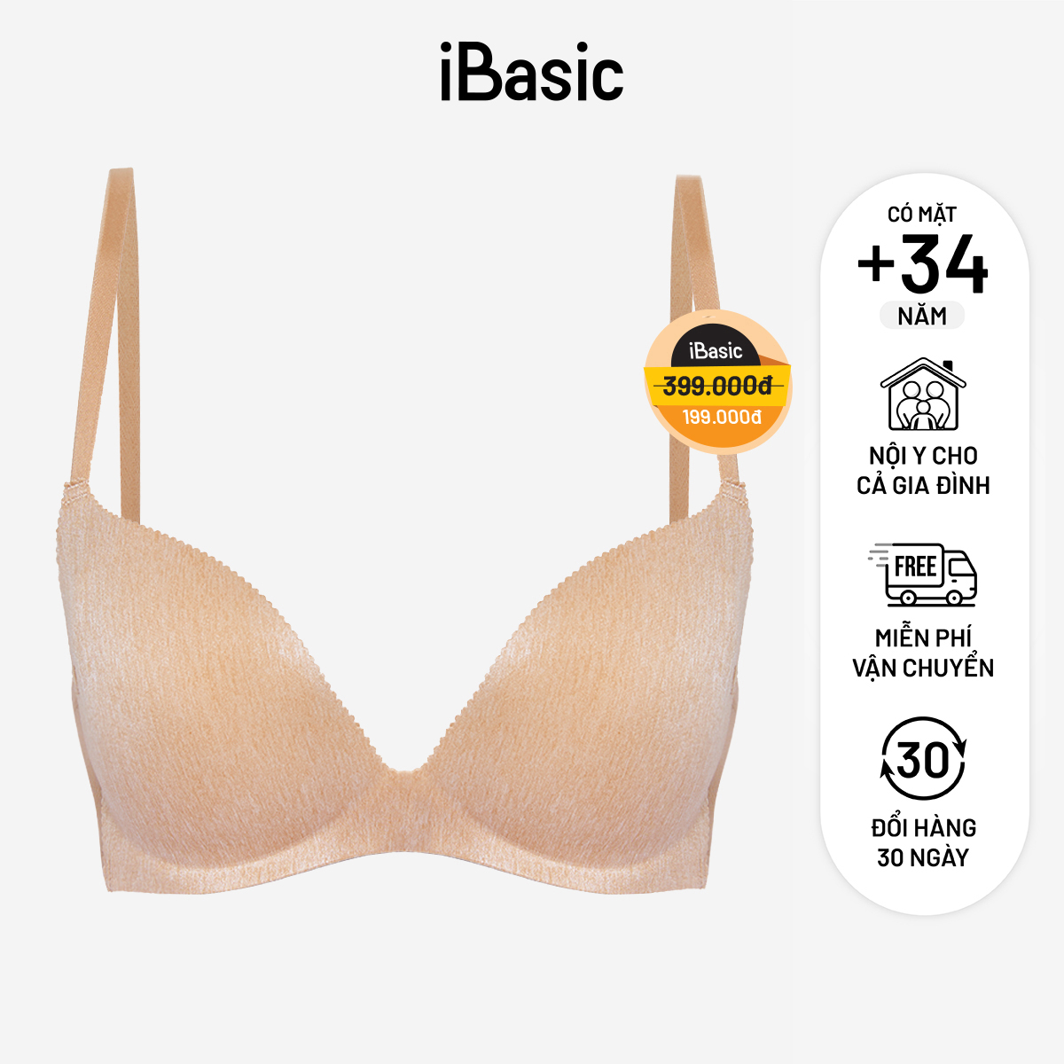 Hình ảnh Áo ngực mút mỏng lazercut iBasic BRAW033