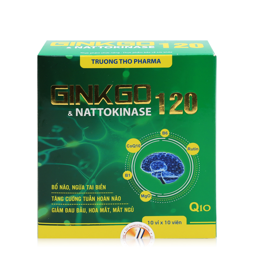 Thực phẩm chức năng tăng cường tuần hoàn não Ginkgo & Nattokinase 120 