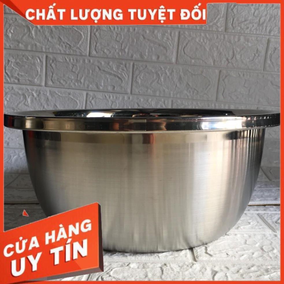 Thau, chậu sâu lòng inox siêu dày nhiều size 18,20,22,24,26,28,30,32,34,36,38,40cm