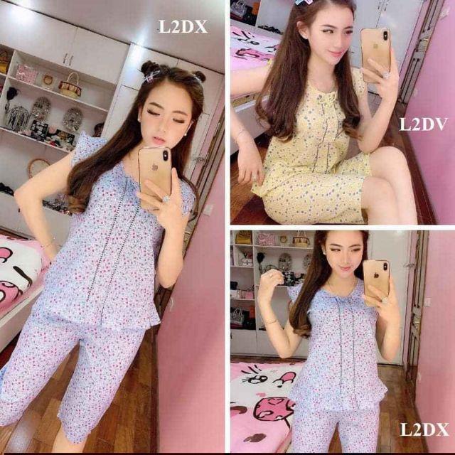 Đồ bộ sát nách mặc nhà 2 màu