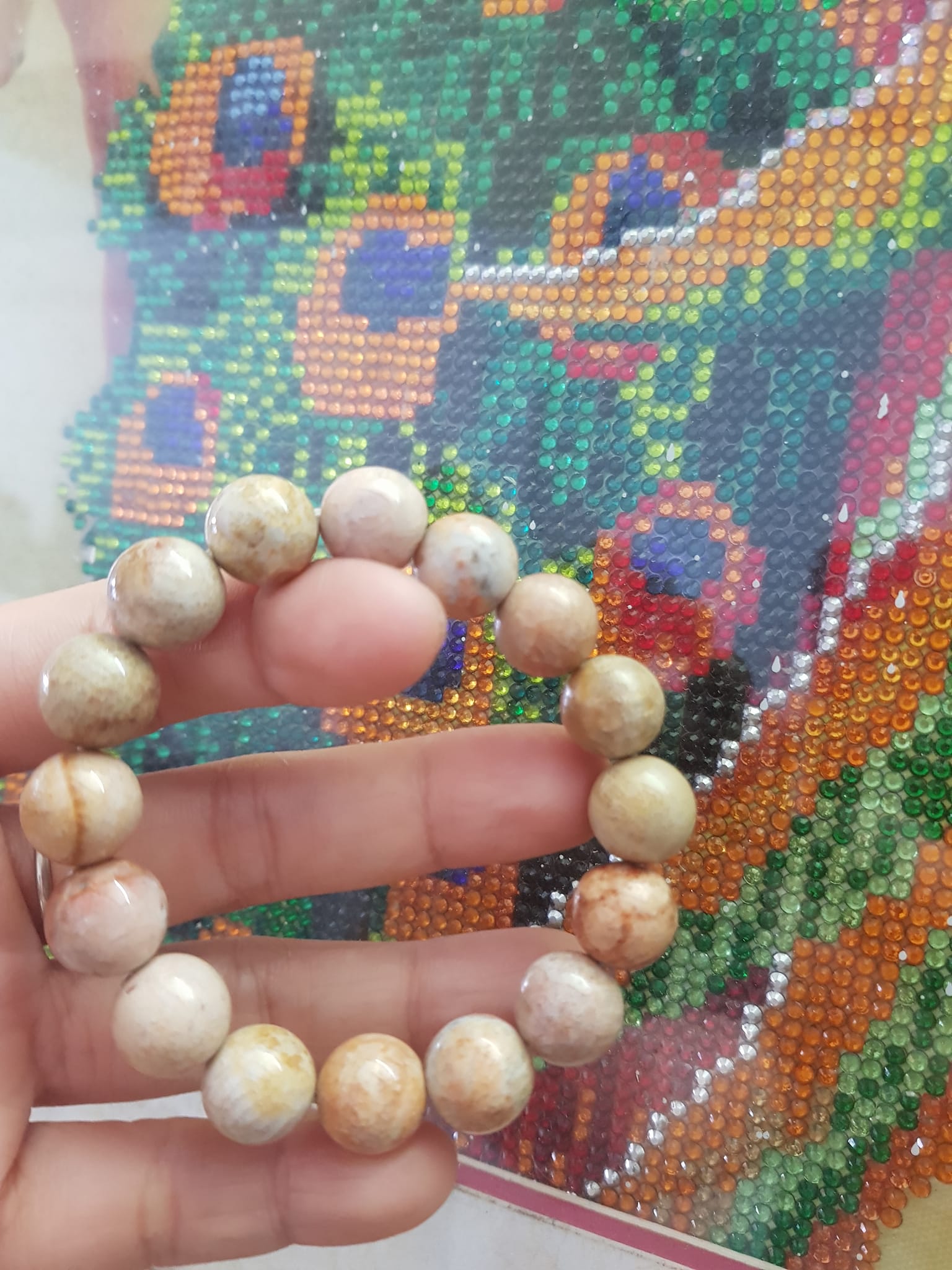 Vòng Nam san hô hóa thạch hiếm đẹp 12mm Size vòng 12ly Anh Chị đeo đẹp Màu vàng bông trắng đẹp lạ sang tay lắm luôn ạ