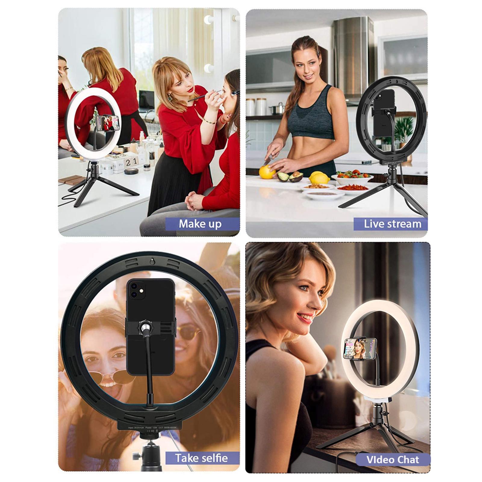 DC5 V 12 W 36 120 LEDs Light Round Selfie Camera Lamp BT Connected Remote Controller/ 10 Levels Adjustable Brightness