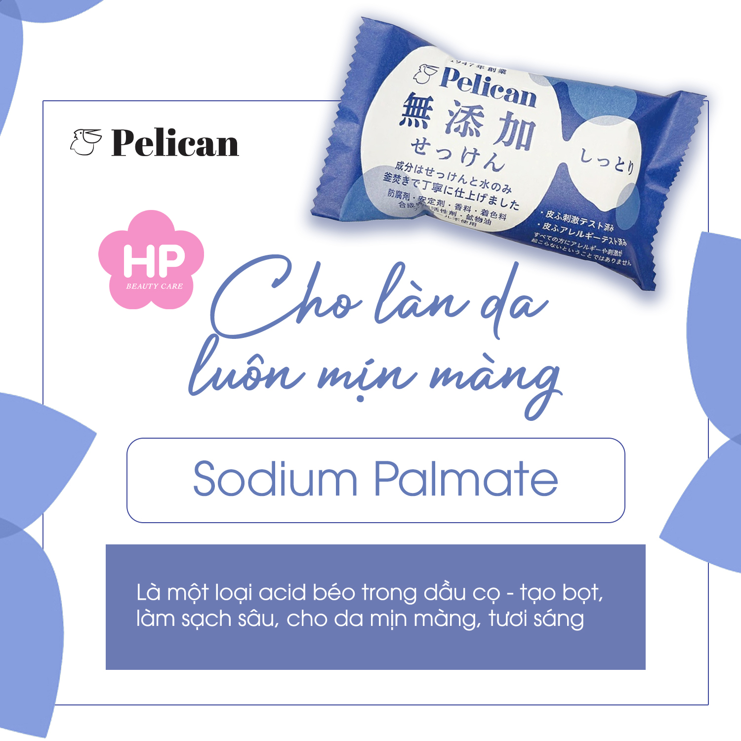Xà Phòng Tắm Dưỡng Ẩm Tự Nhiên Pelican Additive Free Soap (Moist) 100g