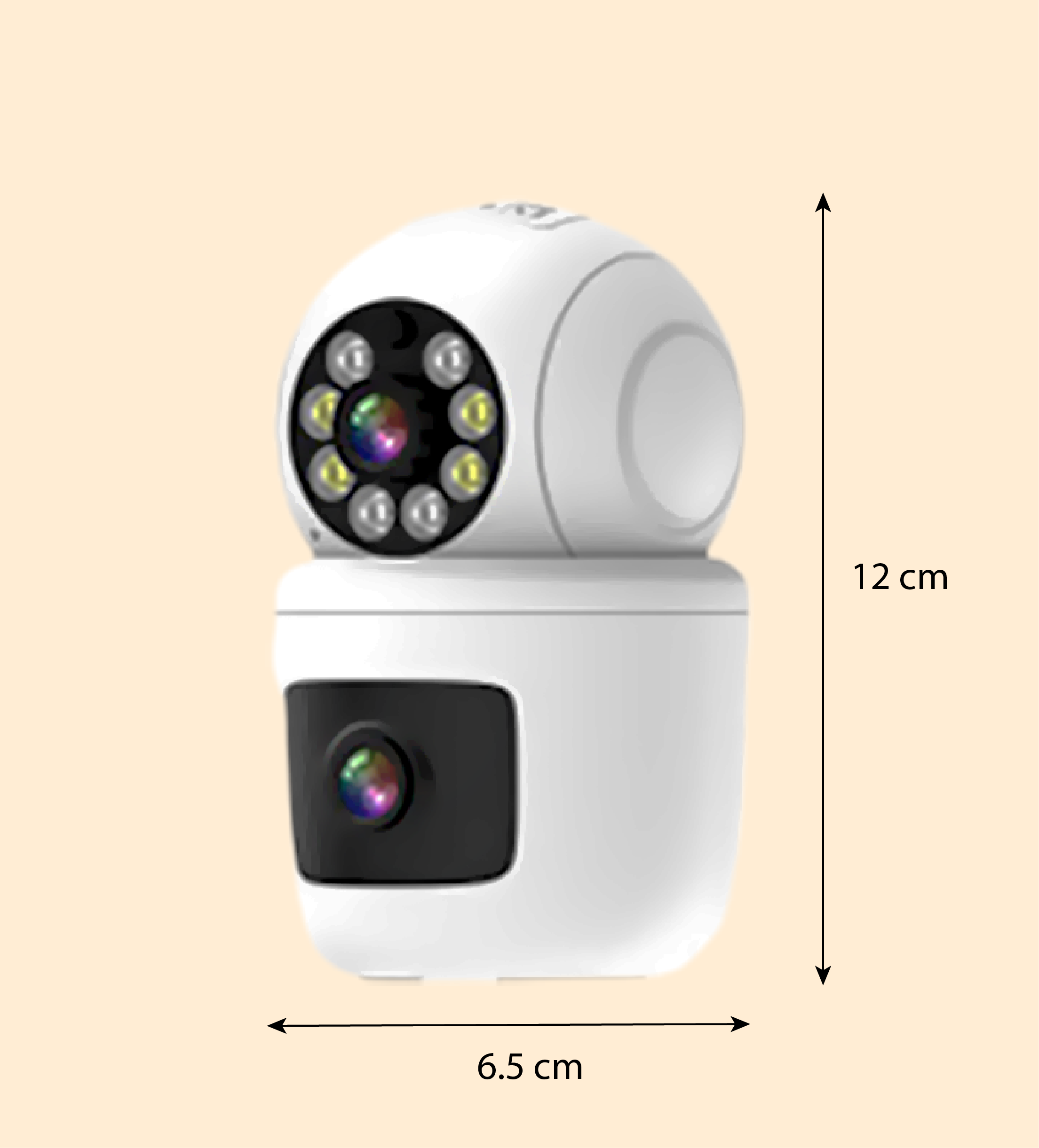 (Giao hoả tốc 2h) Camera Wifi IPC360 Bullet 2 ống kính, ống kính trên xoay ngang 360 độ, thu phóng 10 lần (hàng chính hãng)