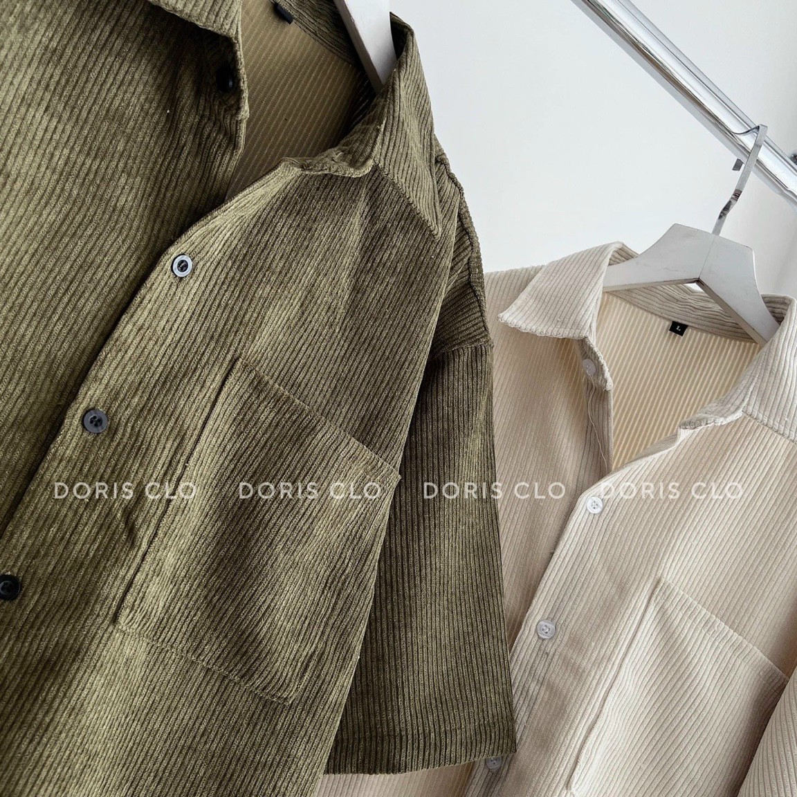 Áo Khoác Nhung Tam Sơmi Tay Ngắn 1 Túi Form Unisex