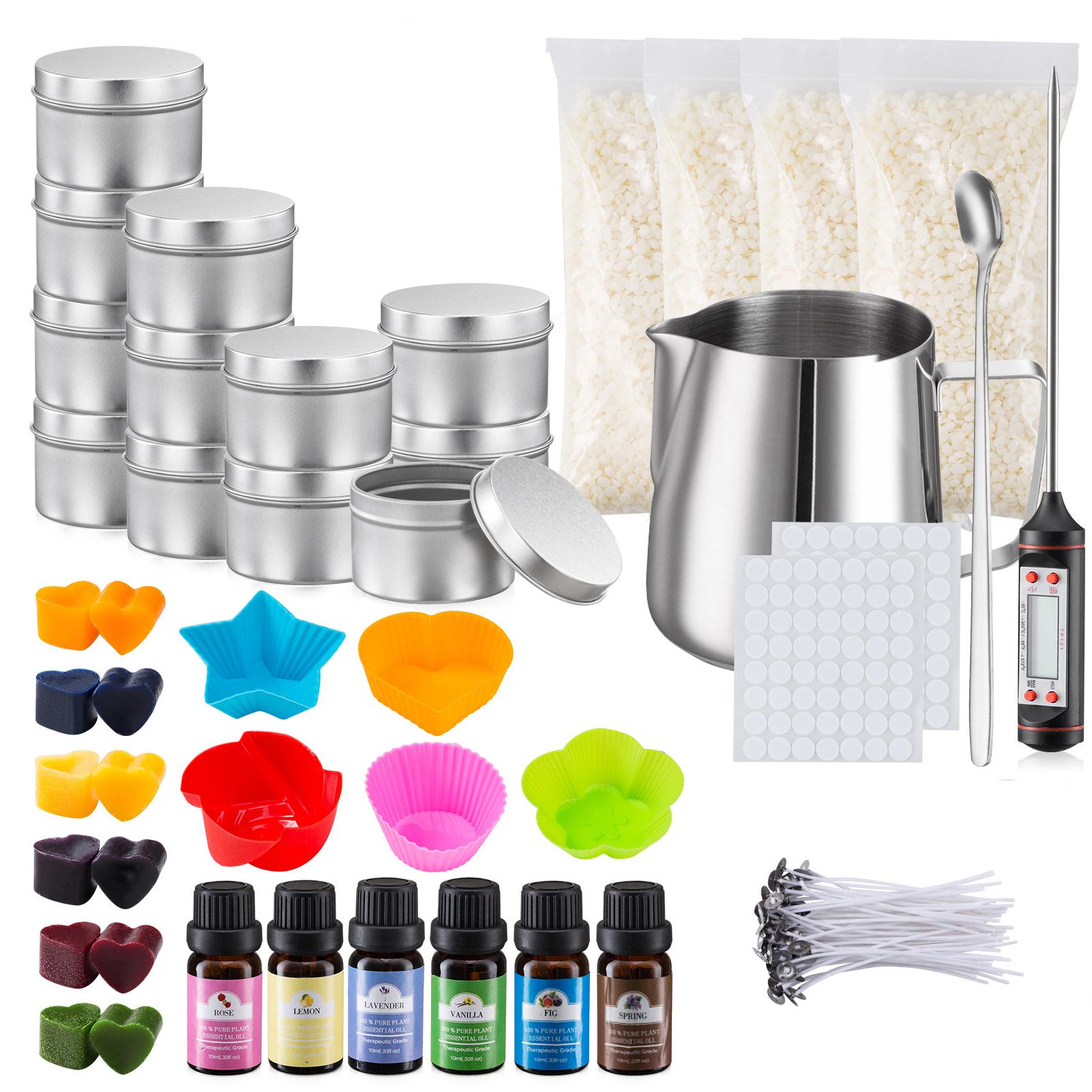 Bộ Dụng Cụ Làm Nến Với Sáp Ong Nồi Nến Wicks Nến Thuốc nhuộm