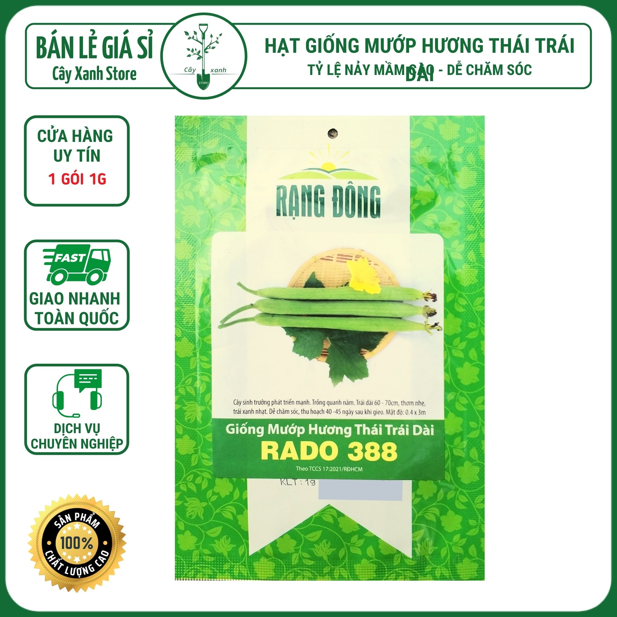 Hạt Giống Mướp Hương Thái Lan Trái Dài 1gr - Trồng Rau Xanh Rau Sạch Bằng Đất Sạch, Mùn Dừa, Phân Bón Hữu Cơ