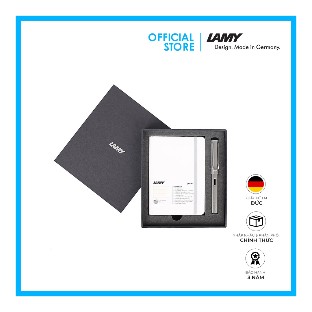 Gift Set Lamy Notebook A6 Softcover White + Lamy Al-Star Grey - GSA6-Al0015