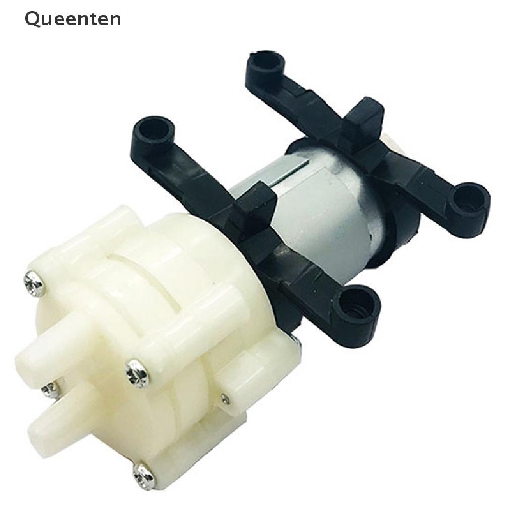 Queenten 12V DC R385 Mini Aquarium Pump Fish Tank Motor for Diaphragm Pump Water/AIR Pump QT