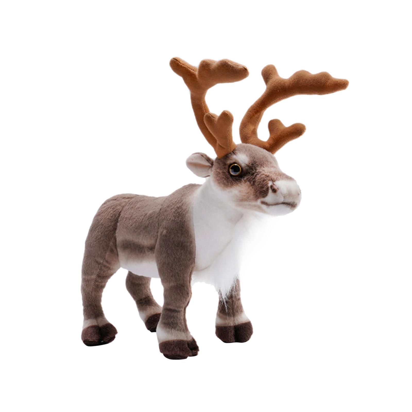 Reindeer Plush Toy Stuffed Animal Gift Ornament for Christmas Kids Desktop