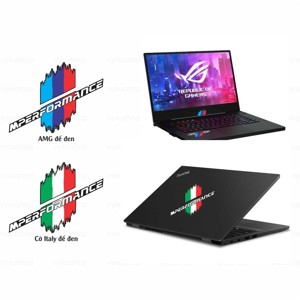 Tem Xe Performance AMG/ Italy /Đức / Pháp,decal ngoài trời chống bay màu, chống thấm nước cho ô tô, xe máy, laptop