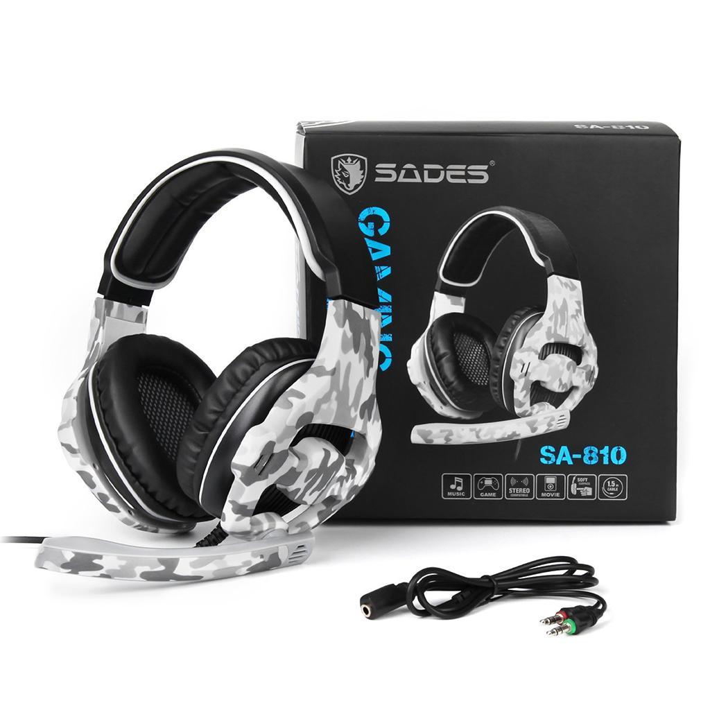 Universal LED Stereo Gaming Headsets 3.5mm Headphones w/ MIC 3.5m Cable