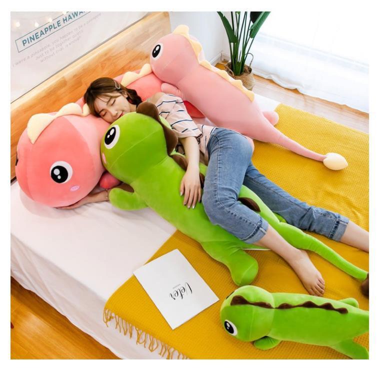 Gấu Bông Gối Ôm Khủng Long Đuôi Tim siêu to khổng lồ, khủng long mắt lồi