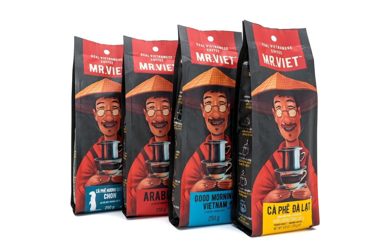 Cà phê Hương Chồn Rang Xay Túi 250g (Cafe Mr Viet Weasel Ground Cofee 250gr Bag)