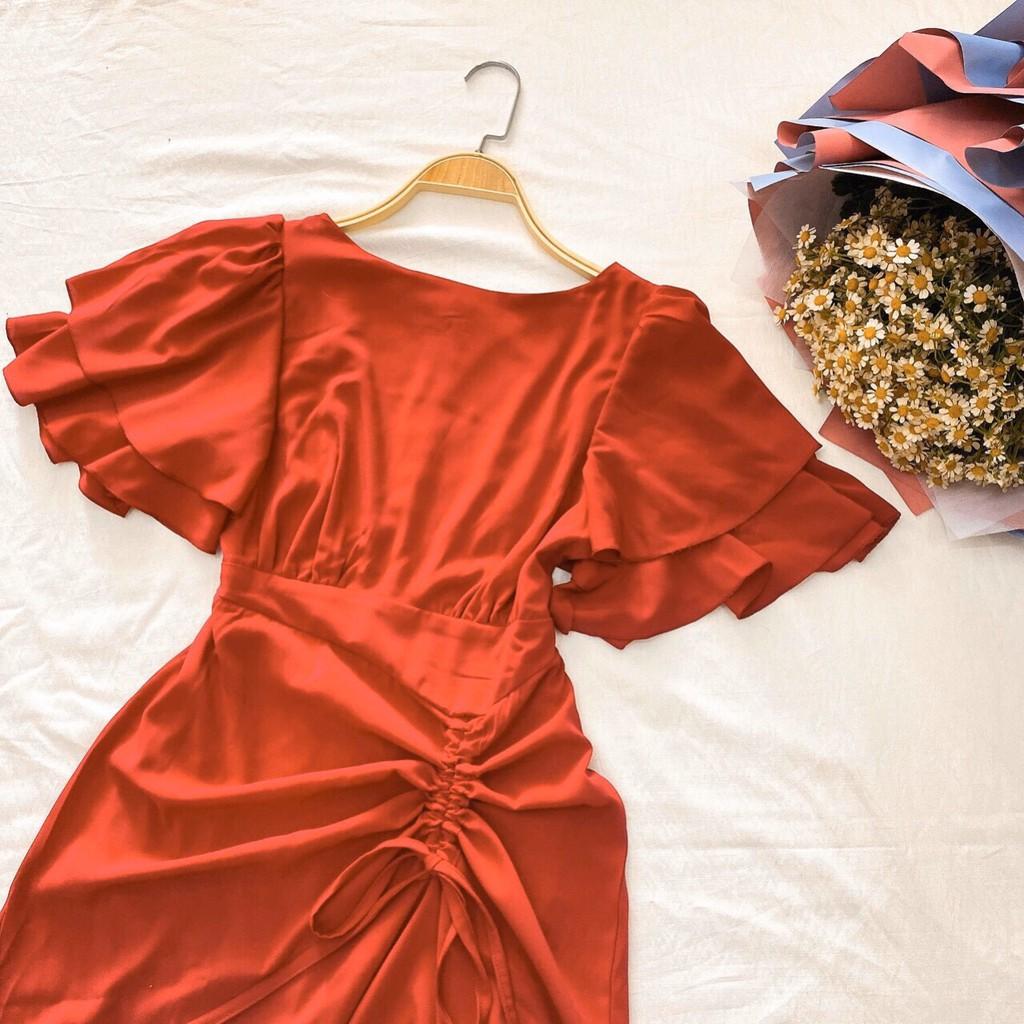 Trợ giá - Đầm thiết kế tay bèo xinh xắn