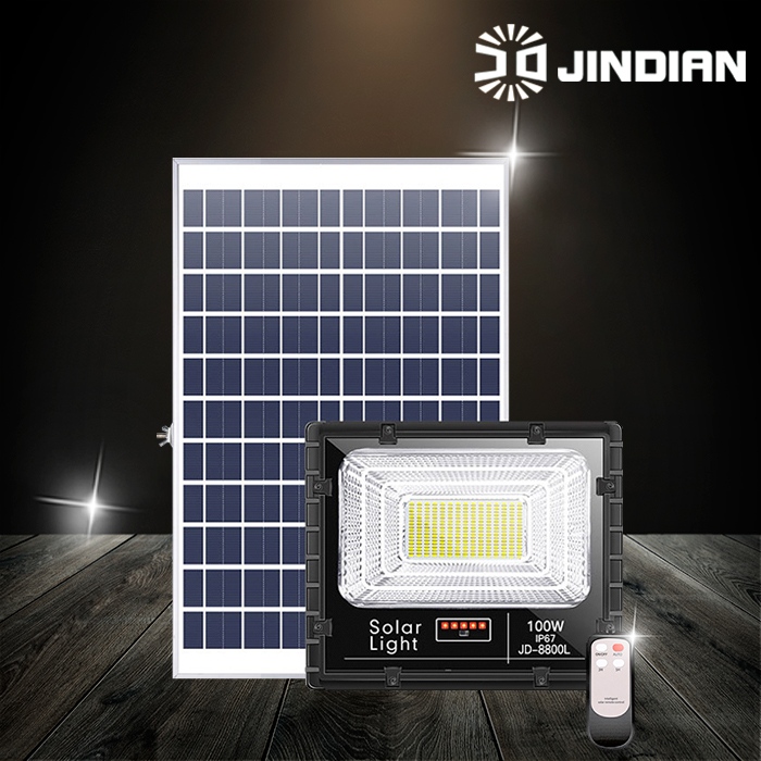 [JINDIAN] Đèn pha năng lượng mặt trời 100W JD-8800L - Chính hãng [Bảo hành 02 năm]