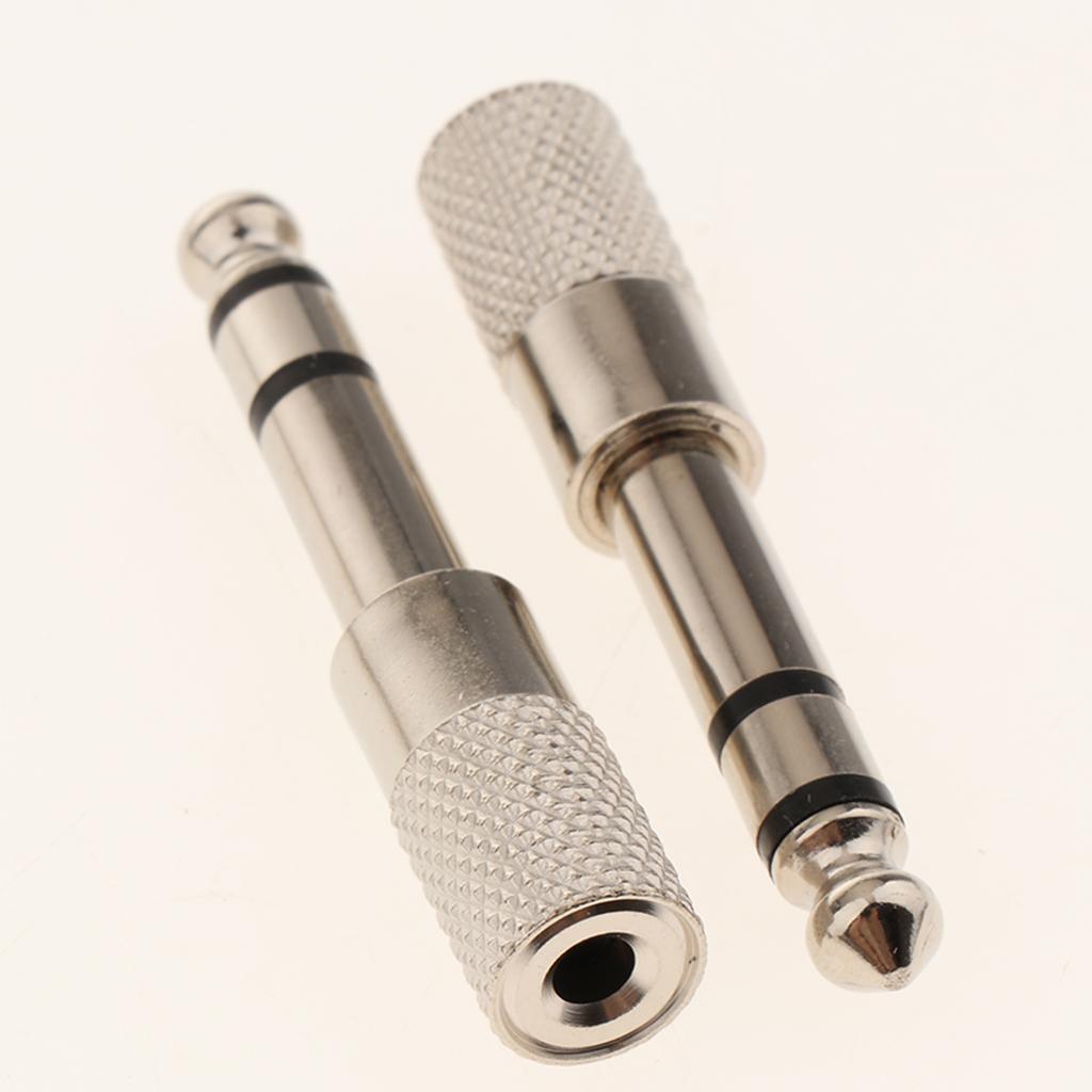 10 Pieces 6.5mm Male to 3.5mm Female Stereo Audio Headphone Jack Adapter