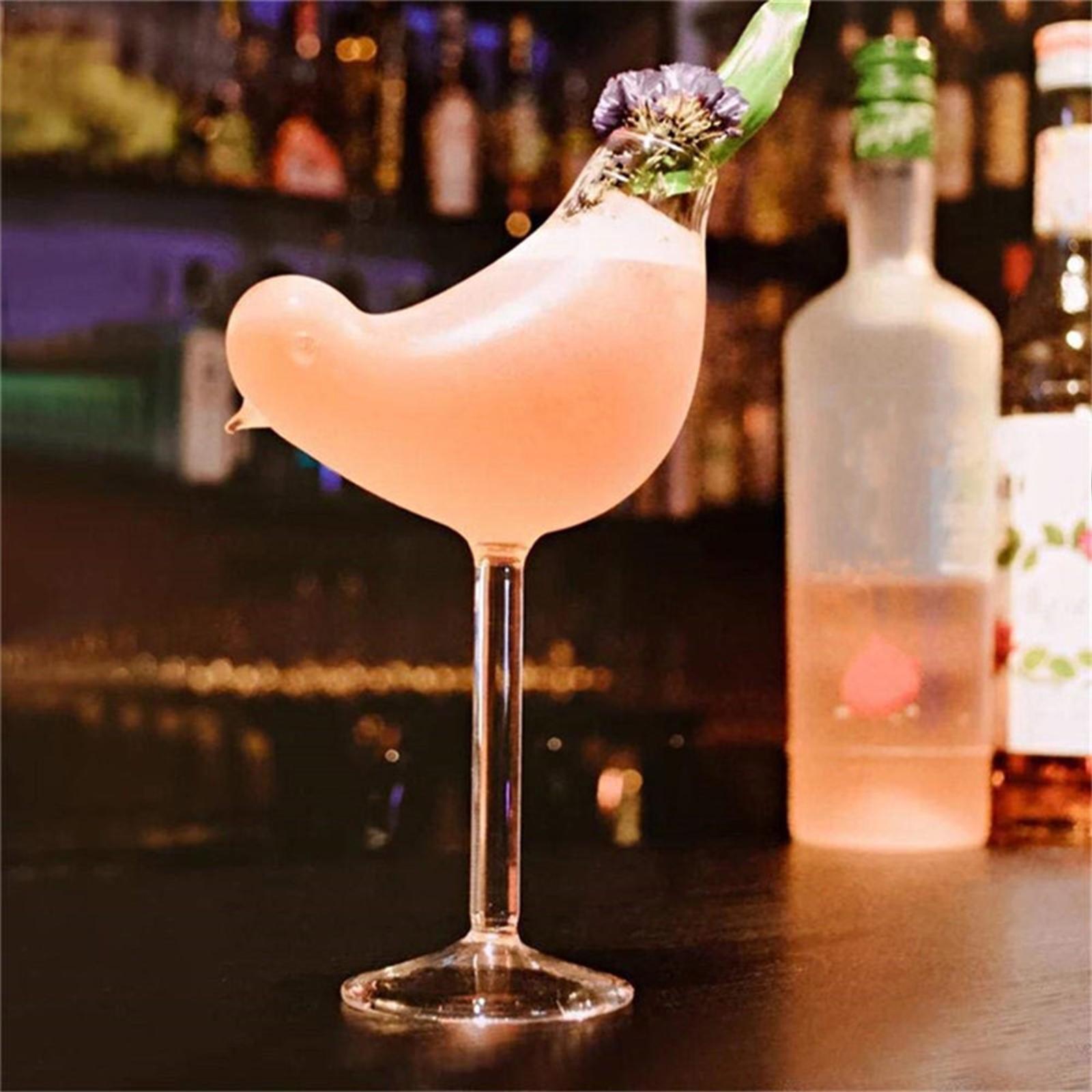 Bird Shaped Cocktail Glass juice Beverage Cups 150ml for Wedding Party