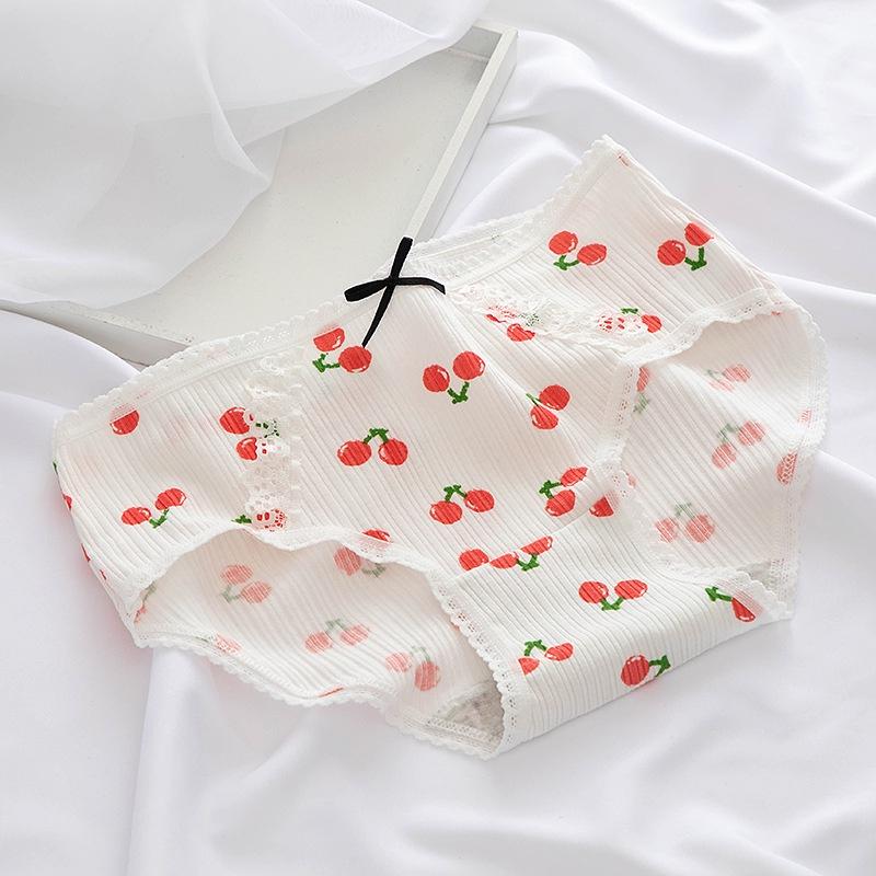 Quần lót nữ cotton kháng khuẩn họa tiết hoa quả dễ thương QLN024