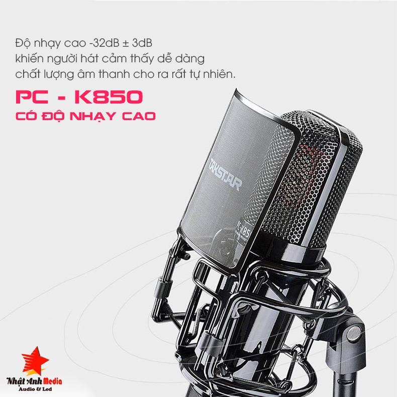 MICRO TAKSTAR PC-K850 Thu Âm Livestream Hát Karaoke Cao Cấp chuyên nghiệp - Hàng Chính Hãng